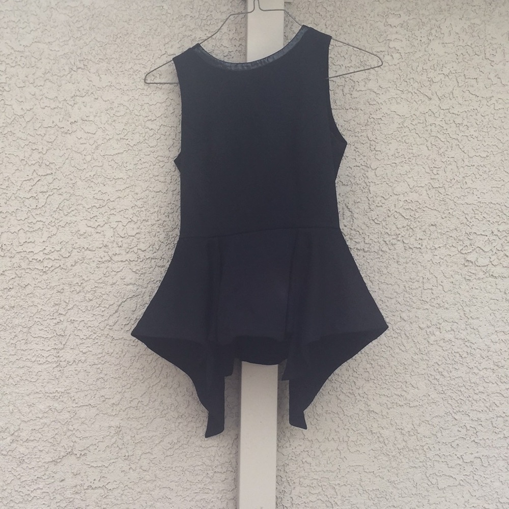 Black peplum top